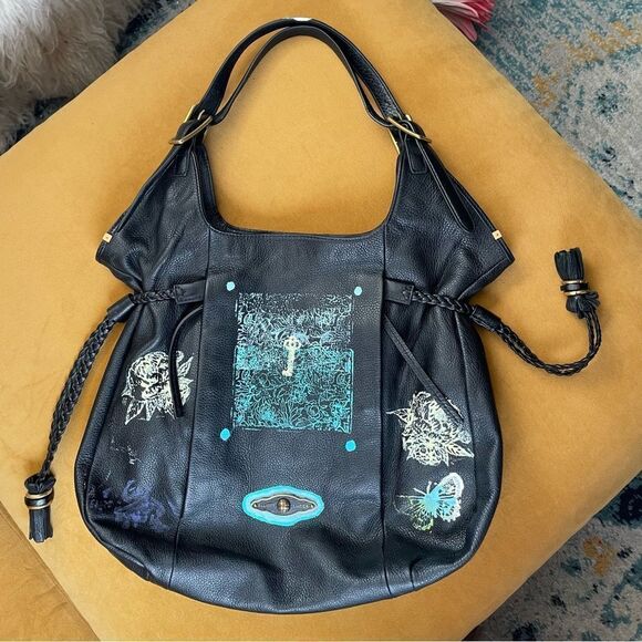 Elliott Lucca Sintra Hand Painted Leather Bag - Picture 1 of 15